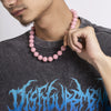 Men's Acrylic Beaded Geometric Clavicle Chain Necklace