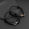 Men's Adjustable Milan Rope Bracelet Hiphop Style Alloy Cross Electroplated