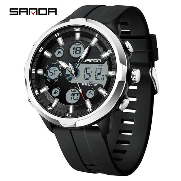 Men's Alloy Alloy Abs And Silicone Round Fashion Casual Waterproof Luminous Multifunction Watch