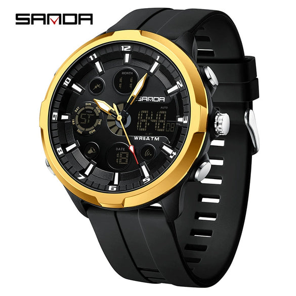 Men's Alloy Alloy Abs And Silicone Round Fashion Casual Waterproof Luminous Multifunction Watch