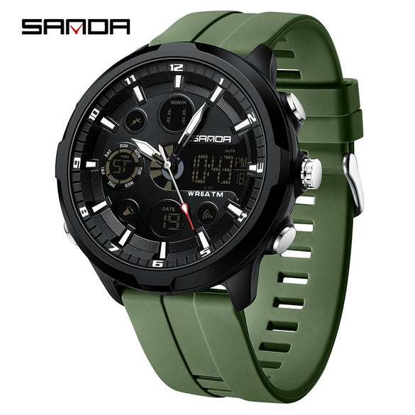 Men's Alloy Alloy Abs And Silicone Round Fashion Casual Waterproof Luminous Multifunction Watch