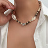 Men's Alloy And Coconut Shell Geometric Handmade Necklace