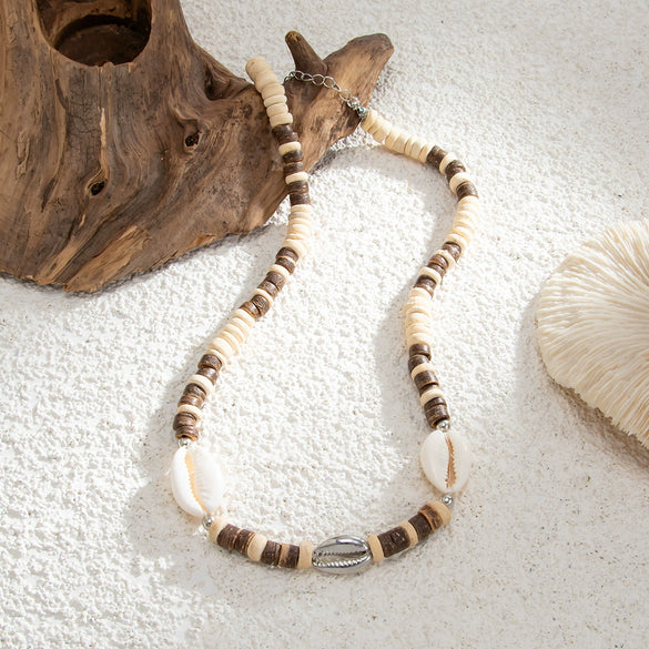 Men's Alloy And Coconut Shell Geometric Handmade Necklace