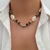 Men's Alloy And Coconut Shell Geometric Handmade Necklace
