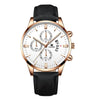 Men's Alloy And Imitation Leather Business Style Round Quartz Watch With Printed Logo