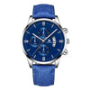 Men's Alloy And Imitation Leather Business Style Round Quartz Watch With Printed Logo
