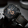 Men's Alloy And Imitation Leather Square Casual Quartz Watch