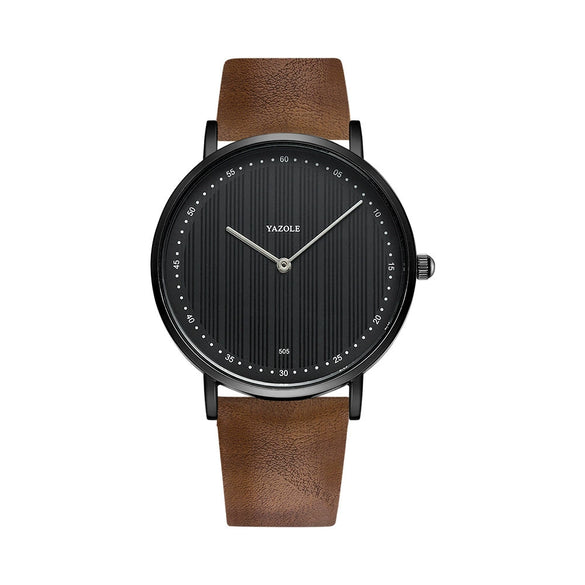 Men's Alloy And Pu Casual Waterproof Quartz Wristwatch With Round Dial