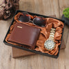 Men's Alloy And Pu Gift Suit With Round Dial Spiral Crown Pin Buckle Ordinary Mirror And Leisure Style