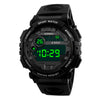 Men's Alloy And Rubber Electronic Sports Watch With Round Dial