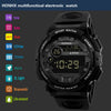 Men's Alloy And Rubber Electronic Sports Watch With Round Dial
