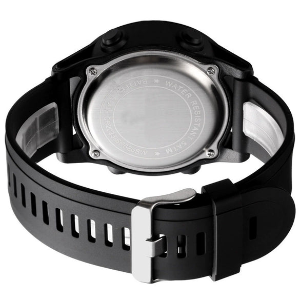 Men's Alloy And Rubber Electronic Sports Watch With Round Dial