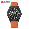 Men's Alloy And Silicone Fashion Casual Quartz Watch With Round Dial And Titanium Metal Clasp