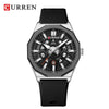 Men's Alloy And Silicone Fashion Casual Quartz Watch With Round Dial And Titanium Metal Clasp