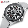 Men's Alloy And Silicone Fashion Casual Quartz Watch With Round Dial And Titanium Metal Clasp