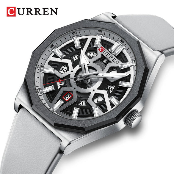 Men's Alloy And Silicone Fashion Casual Quartz Watch With Round Dial And Titanium Metal Clasp