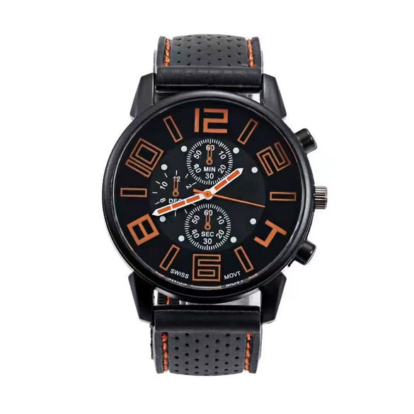Men's Alloy And Silicone Outdoor Sports Racing Watch