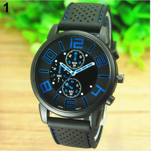 Men's Alloy And Silicone Outdoor Sports Racing Watch