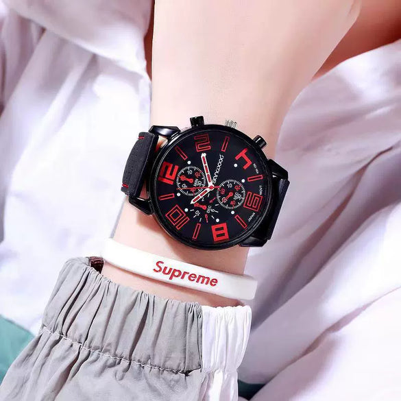 Men's Alloy And Silicone Outdoor Sports Racing Watch