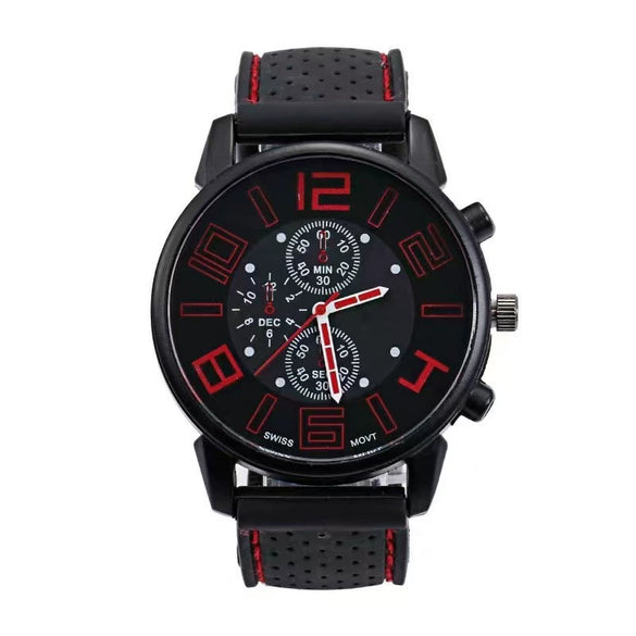 Men's Alloy And Silicone Outdoor Sports Racing Watch