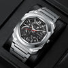 Men's Alloy And Stainless Steel Band Round Dial Sports Mechanical Quartz Watch