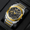 Men's Alloy And Stainless Steel Band Round Dial Sports Mechanical Quartz Watch