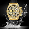 Men's Alloy And Stainless Steel Business Style Round Dial Luminous Waterproof Mechanical Watch