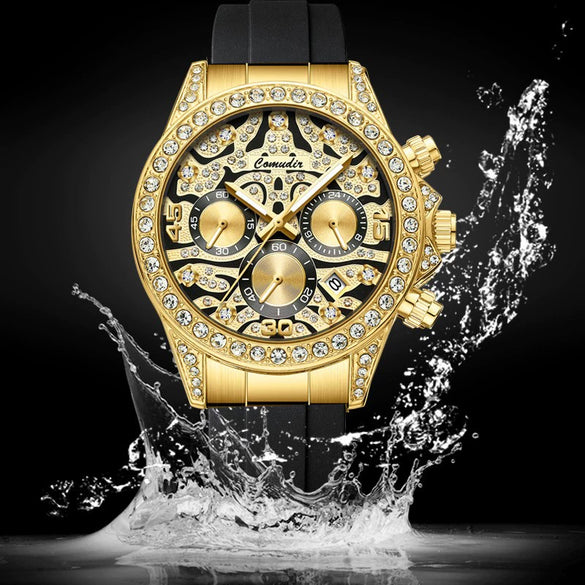 Men's Alloy And Stainless Steel Business Style Round Dial Luminous Waterproof Mechanical Watch