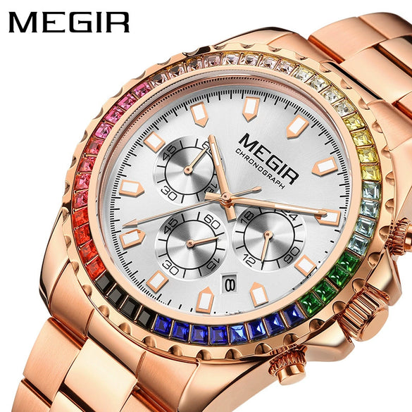 Men's Alloy And Stainless Steel Business Style Round Quartz Watch Waterproof Luminous Calendar