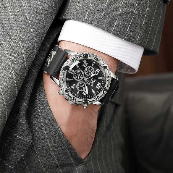 Men's Alloy And Stainless Steel Casual Business Round Dial Quartz Watch