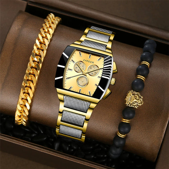 Men's Alloy And Stainless Steel Casual Watch