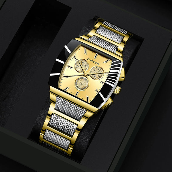 Men's Alloy And Stainless Steel Casual Watch