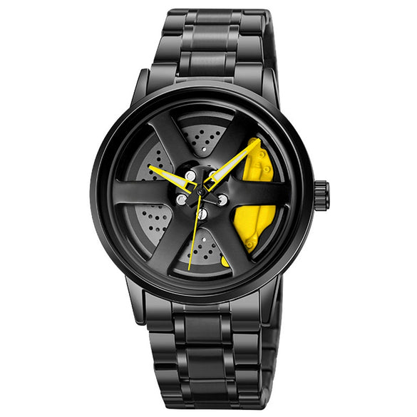 Men's Alloy And Stainless Steel Luminous Sports Car Personality Trend Round Watch
