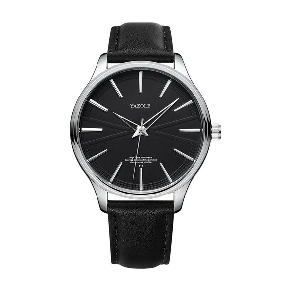 Men's Alloy And Stainless Steel Pu Belt Quartz Watch Round Dial Casual Style
