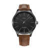 Men's Alloy And Stainless Steel Pu Belt Quartz Watch Round Dial Casual Style