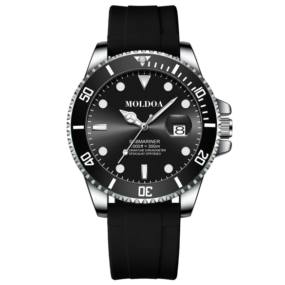 Men's Alloy And Stainless Steel Round Business Style Imitation Mechanical Waterproof Luminous Watch