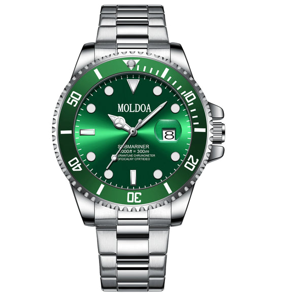 Men's Alloy And Stainless Steel Round Business Style Imitation Mechanical Waterproof Luminous Watch