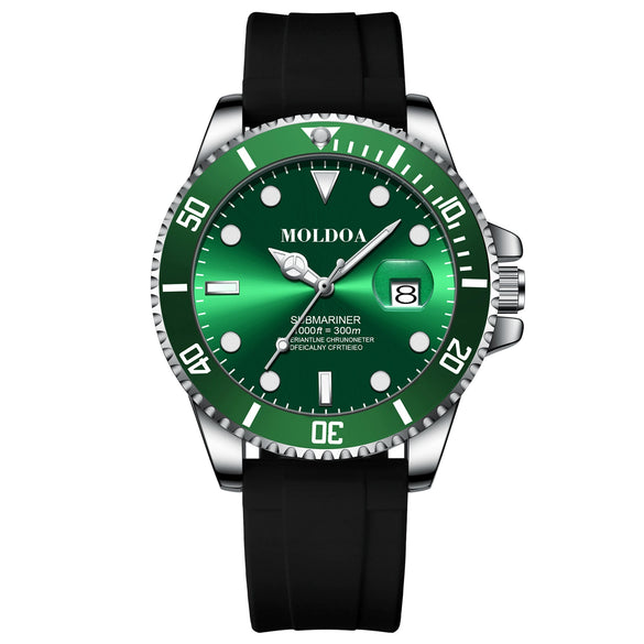Men's Alloy And Stainless Steel Round Business Style Imitation Mechanical Waterproof Luminous Watch