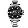 Men's Alloy And Stainless Steel Round Business Style Imitation Mechanical Waterproof Luminous Watch