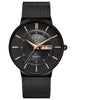 Men's Alloy And Stainless Steel Round Dial Quartz Movement Business Style Outdoor Sports Watch