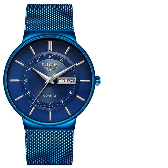 Men's Alloy And Stainless Steel Round Dial Quartz Movement Business Style Outdoor Sports Watch