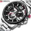 Men's Alloy And Stainless Steel Round Dial Quartz Sports Watch