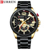 Men's Alloy And Stainless Steel Round Dial Quartz Sports Watch