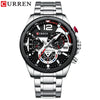 Men's Alloy And Stainless Steel Round Dial Quartz Sports Watch