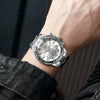 Men's Alloy And Stainless Steel Round Dial Quartz Watch Fashion Luxury Elegant Style