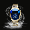 Men's Alloy And Stainless Steel Round Dial Quartz Waterproof Fashion Watch