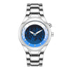 Men's Alloy And Stainless Steel Round Dial Waterproof Quartz Watch Retro Creative Dynamic Flame Design
