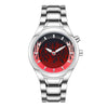 Men's Alloy And Stainless Steel Round Dial Waterproof Quartz Watch Retro Creative Dynamic Flame Design