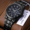 Men's Alloy And Stainless Steel Waterproof Quartz And Automatic Movement Round Dial Luminous Watch With Onion Crown And Bilateral Button Clasp