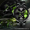 Men's Alloy Automatic Movement Waterproof Round Watch With Steel Strap
